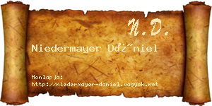 Niedermayer Dániel névjegykártya
